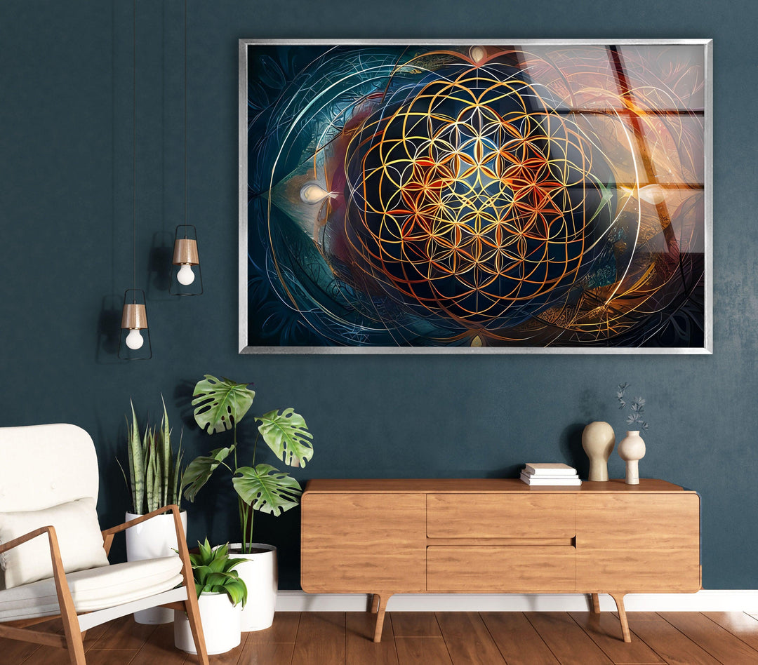 Colored Spirals Glass Wall Art Glass Printing Wall Art, Print photos on glass
