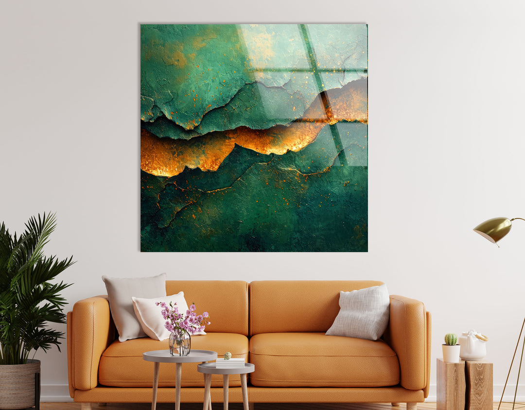 Abstract Golden Cracked Glass Wall Art art glass wall art, glass wall art pictures