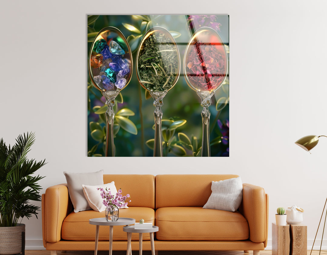 Colorful Spice Glass Wall Art, glass image printing, glass prints from photos