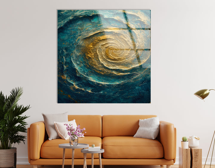 Abstract Sea Vortex Glass Wall Art art glass wall art, glass wall art pictures