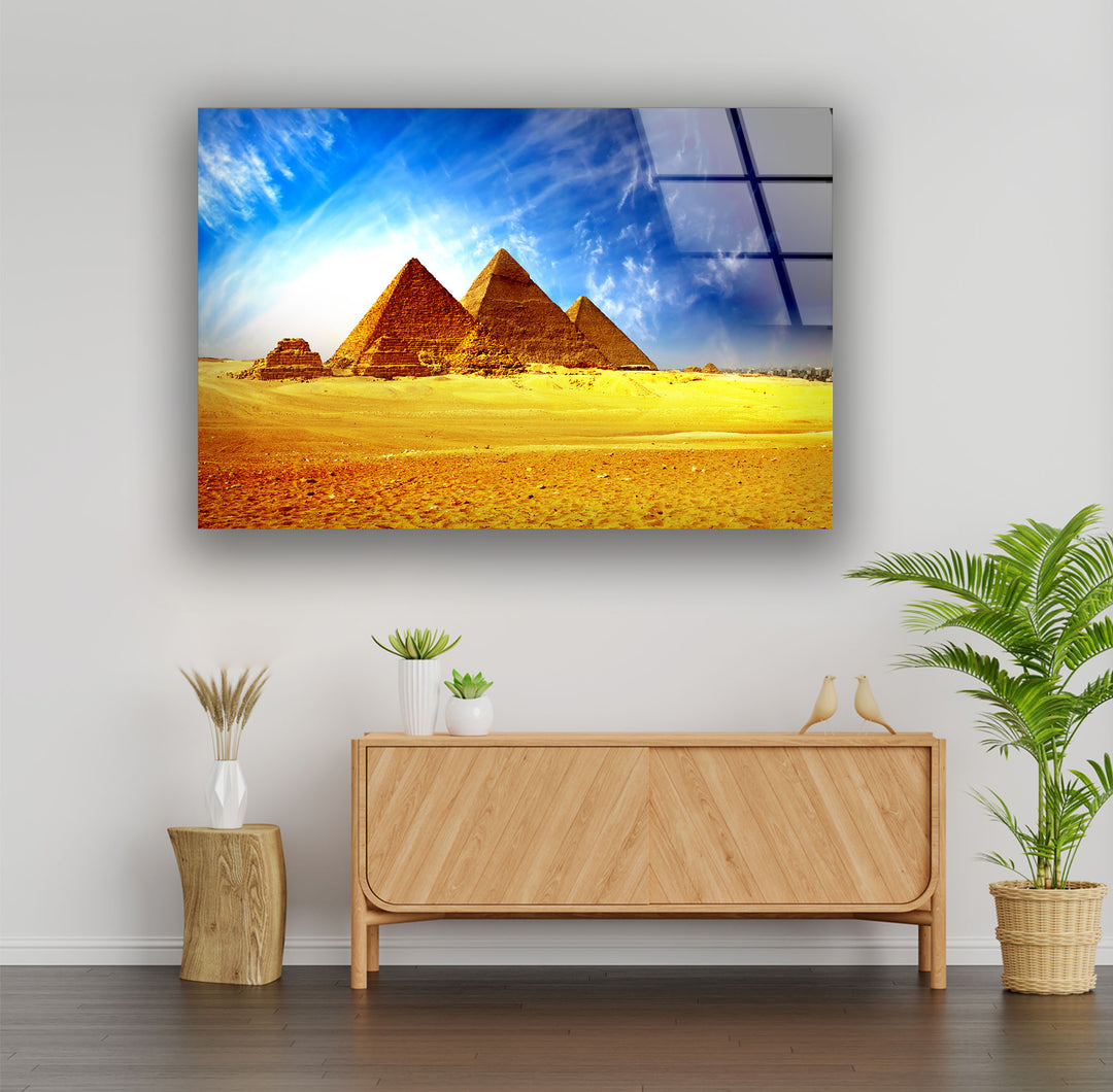 Giza Necropolis Glass Wall Art