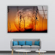 Rising Red Moon Glass Wall Art