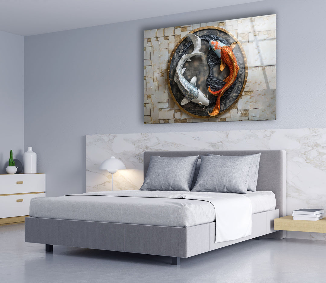 Yin Yang Fishes Glass Wall Art art glass wall art, glass wall art pictures