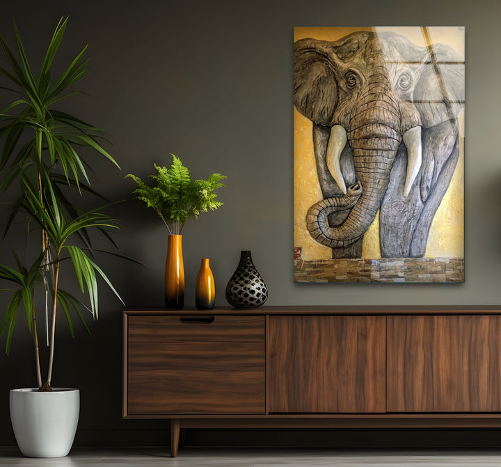 Stones Elephant Glass Wall Art art glass wall art, glass wall art pictures
