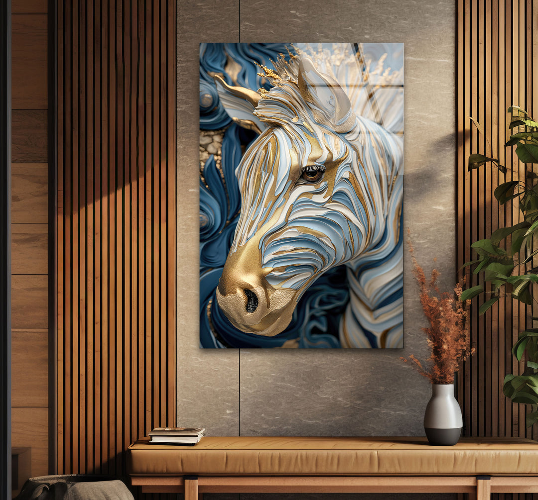 Gold Zebra Glass Wall Art art glass wall art, glass wall art pictures