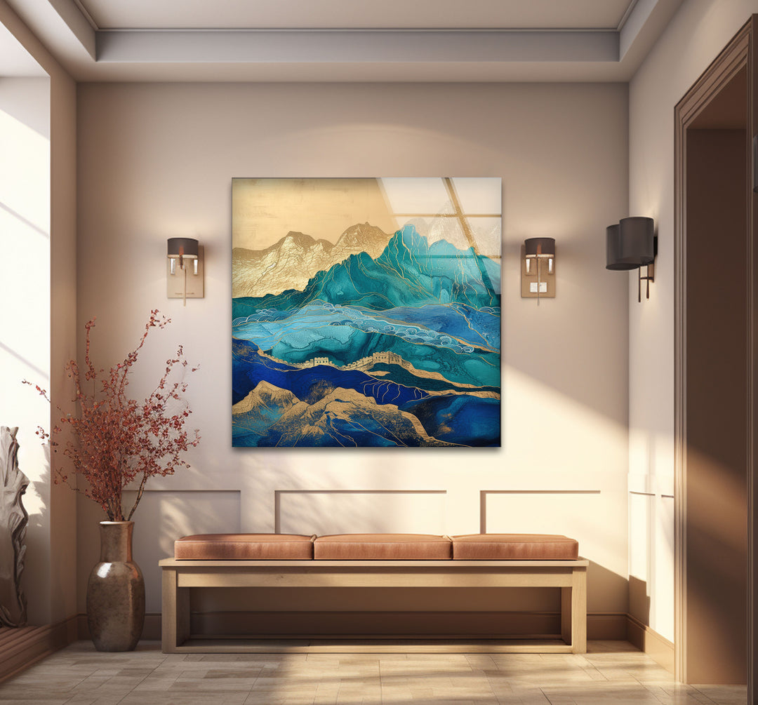 Scandinavian Simple Mountains Glass printing Wall Art