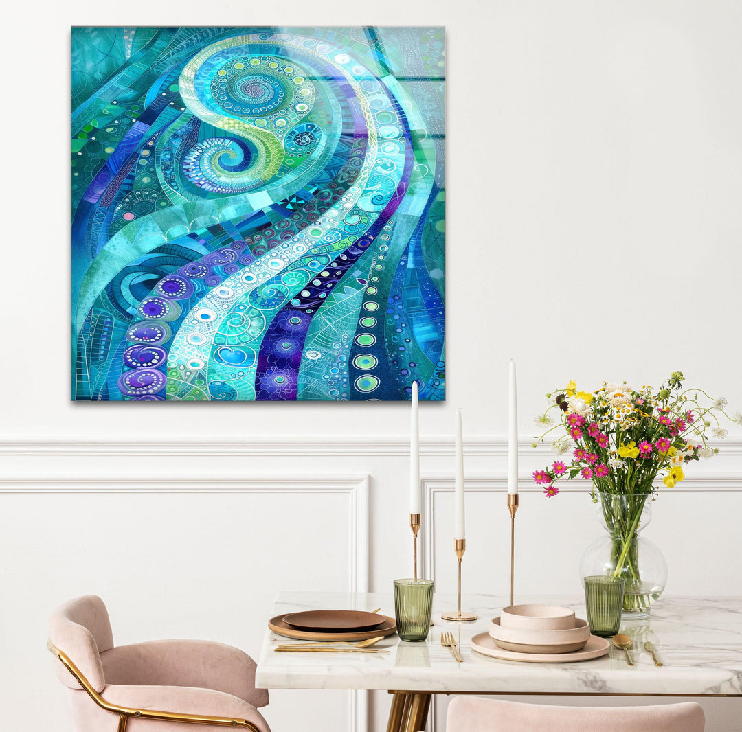 Large Glass Wall Art Abstract Designs