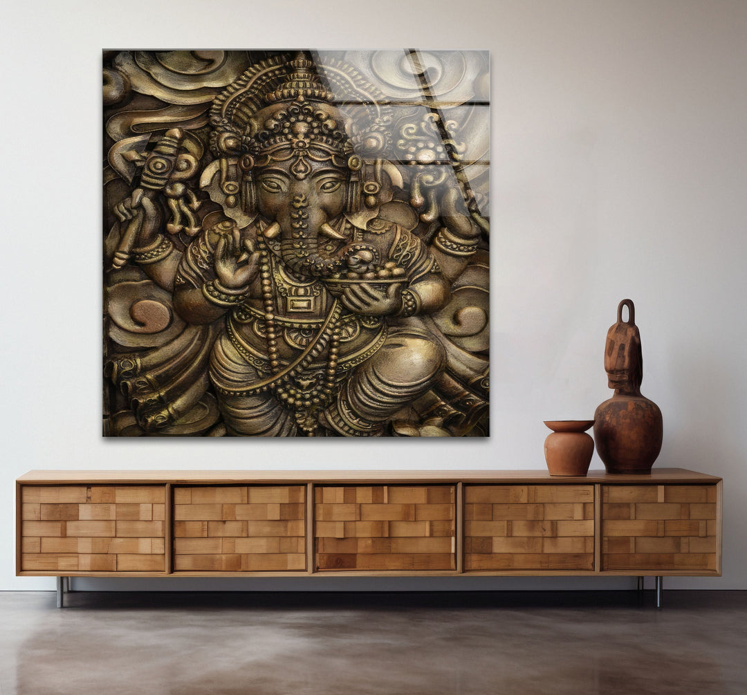 Buddha Metal Art Glass Wall Art glass image printing, glass prints from photos
