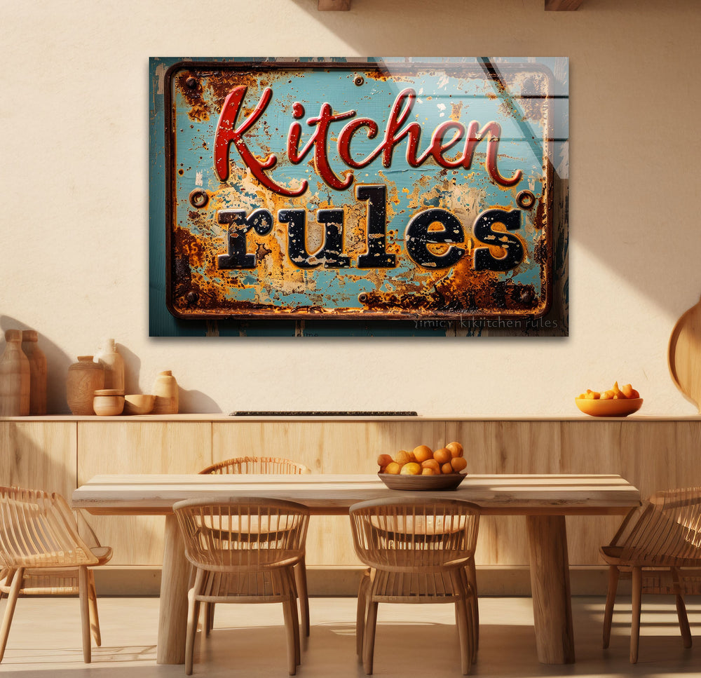 Kitchen Rules Glass Wall Art glass wall decor, glass wall art decor
