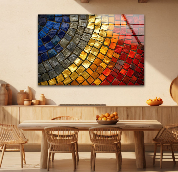 Red & Yellow Stones Glass Wall Art photo print on glass, prints on glass wall art
