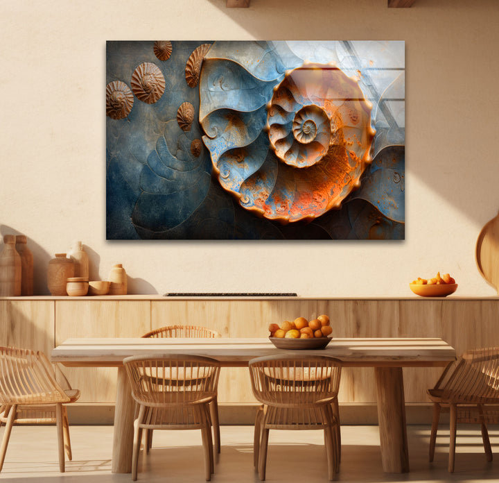 Fossil Shell Glass Wall Art