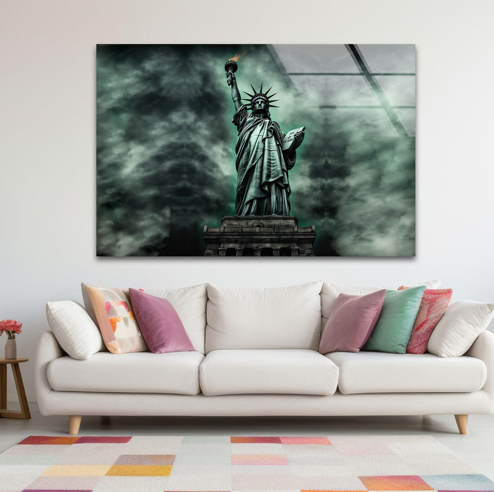 Statue of Liberty New York Glass Wall Art glass wall decor, glass wall art decor
