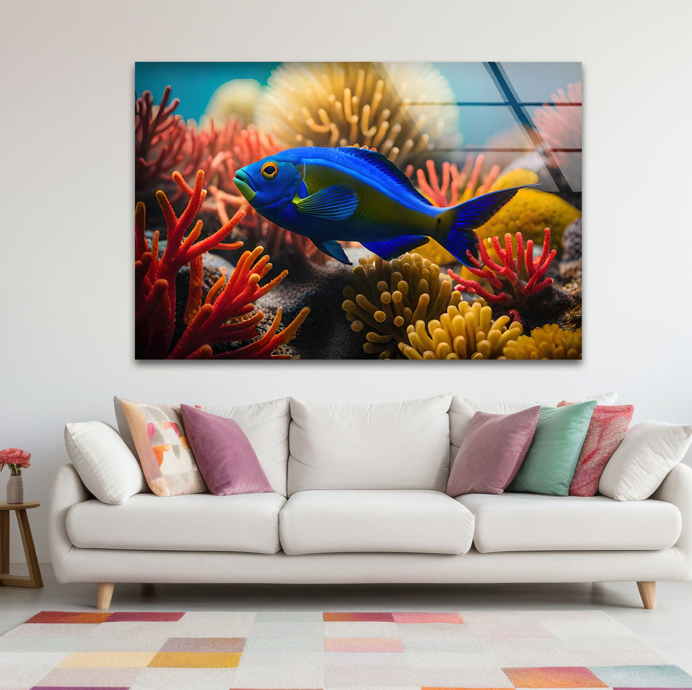 Tropical Fish Glass Wall Art glass photo prints, glass picture prints
