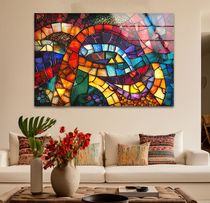 Colored Stained Designed Glass Wall Art custom glass photo prints, large glass prints
