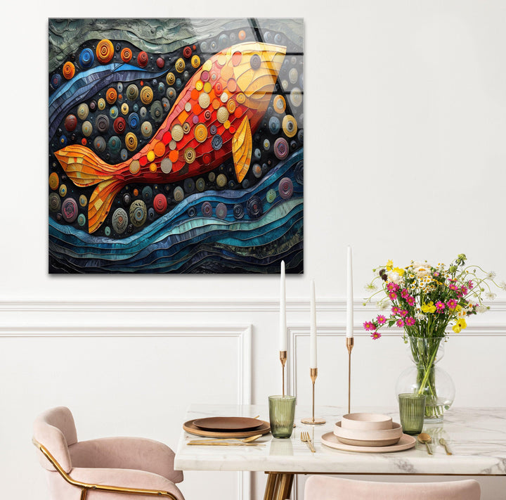 Colorful Clownfish Glass Wall Art glass photo prints, glass picture prints