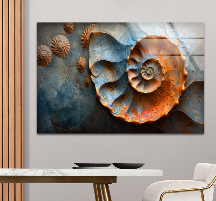 Fossil Shell Glass Wall Art