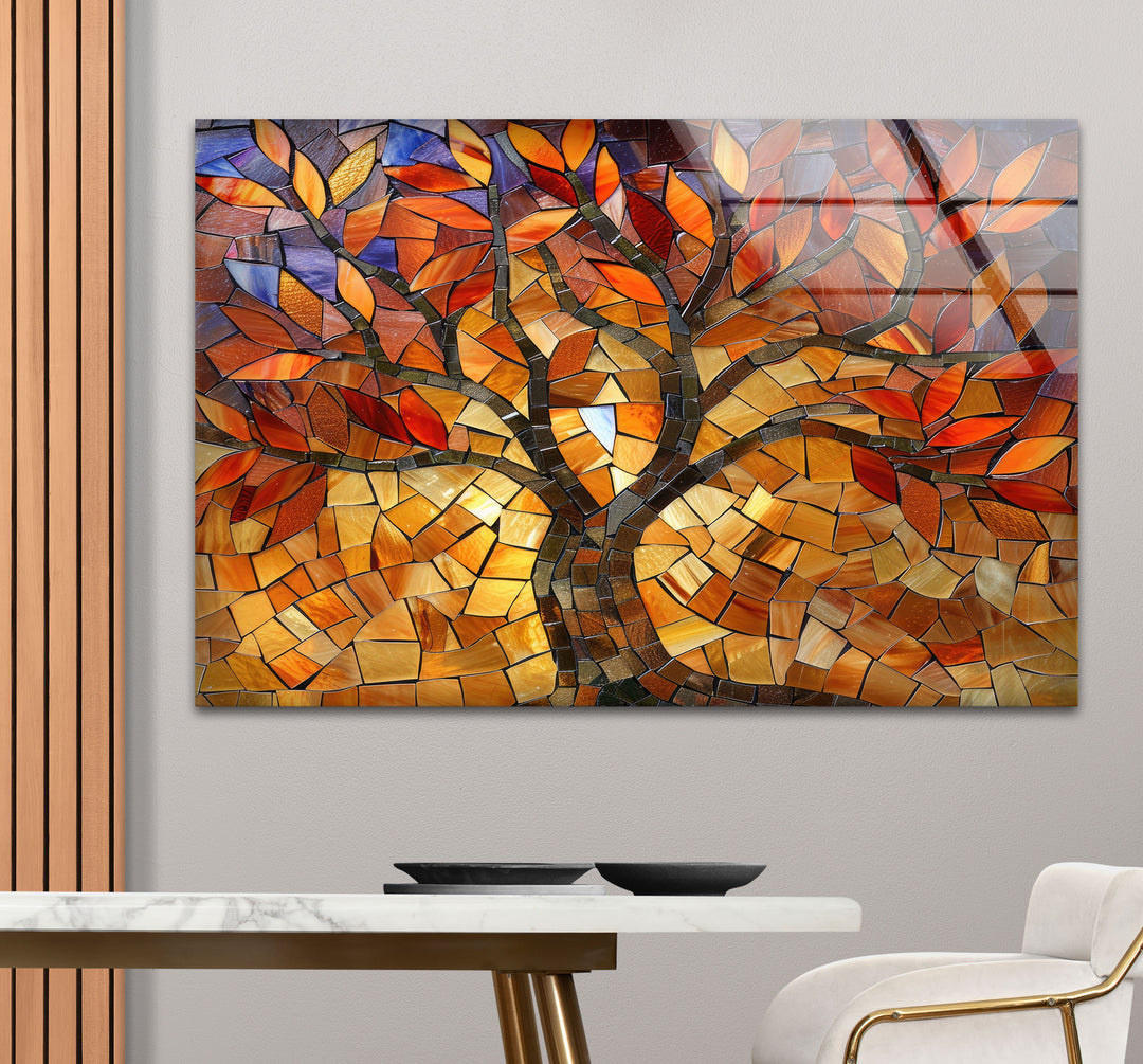 Mosaic Tree of Life Glass Wall Art glass photo prints, glass picture prints