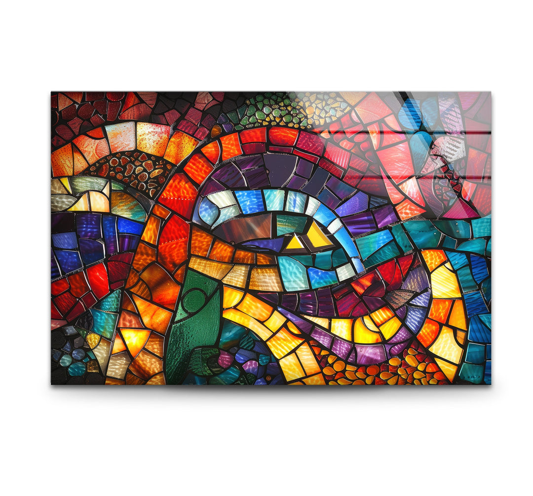 Colored Stained Designed Glass Wall Art glass image printing, glass prints from photos
