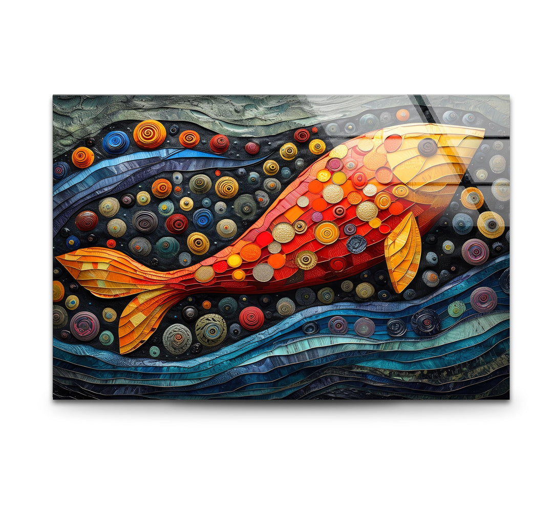 Colorful Clownfish Glass Wall Art glass image printing, glass prints from photos