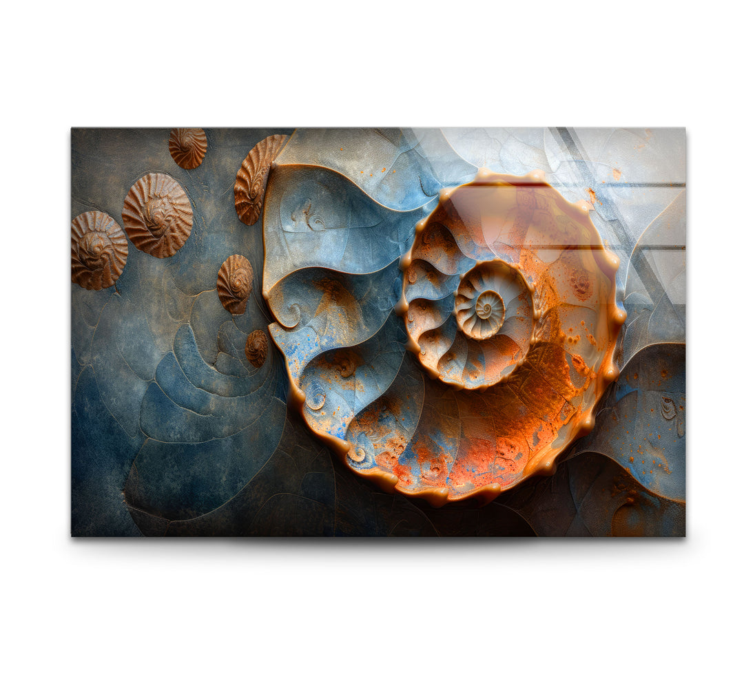 Fossil Shell Glass Wall Art