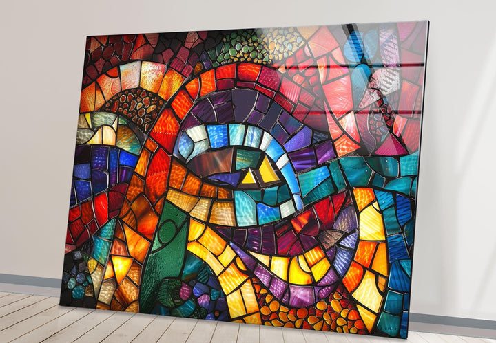 Colored Stained Designed Glass Wall Art glass pictures for Wall, glass prints wall art
