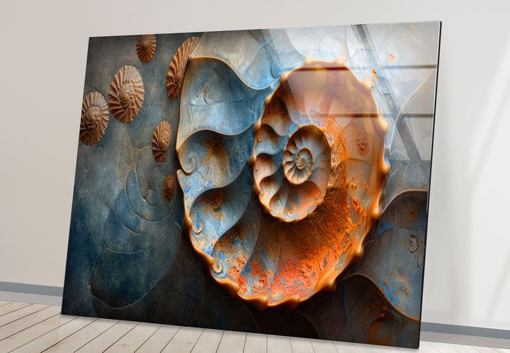 Fossil Shell Glass Wall Art