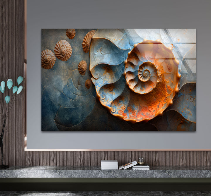 Fossil Shell Glass Wall Art