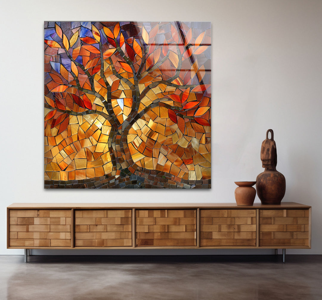 Mosaic Tree of Life Glass Wall Art art glass wall art, glass wall art pictures