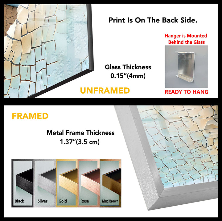 Cracked Stones & Ocean Glass Wall Art