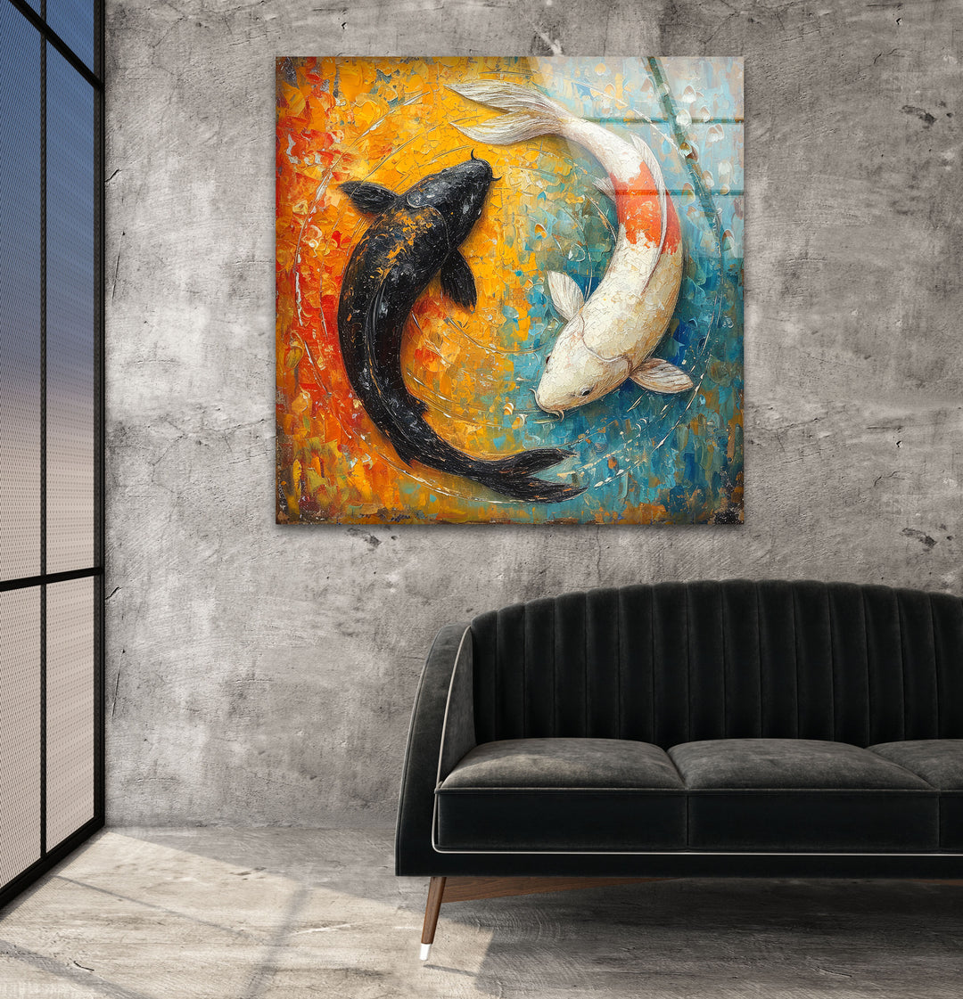 Yin Yang Fish Cool Glass Art & Wall Art Home Decor