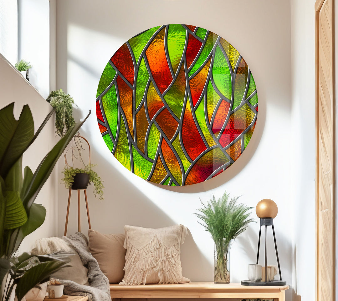 Red and Green Stained Glass Wall Art art glass wall art, glass wall art pictures