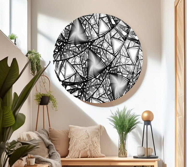 Gray Abstract Glass Wall Art glass wall decor, glass wall art decor