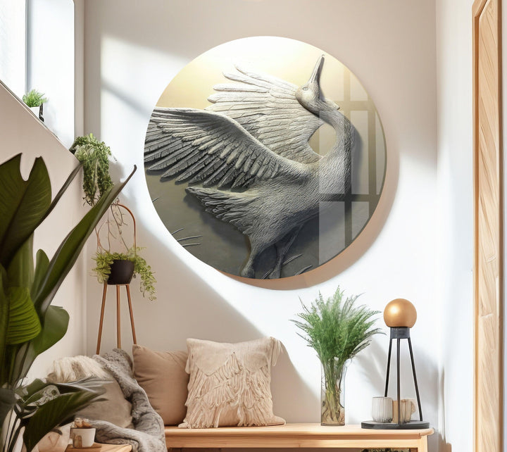 Stork Stone Art Glass Wall Art art glass wall art, glass wall art pictures
