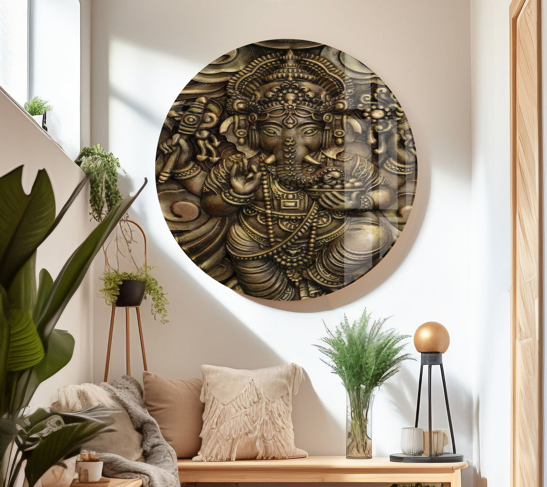 Buddha Metal Art Glass Wall Art glass art painting, glass art for the Wall
