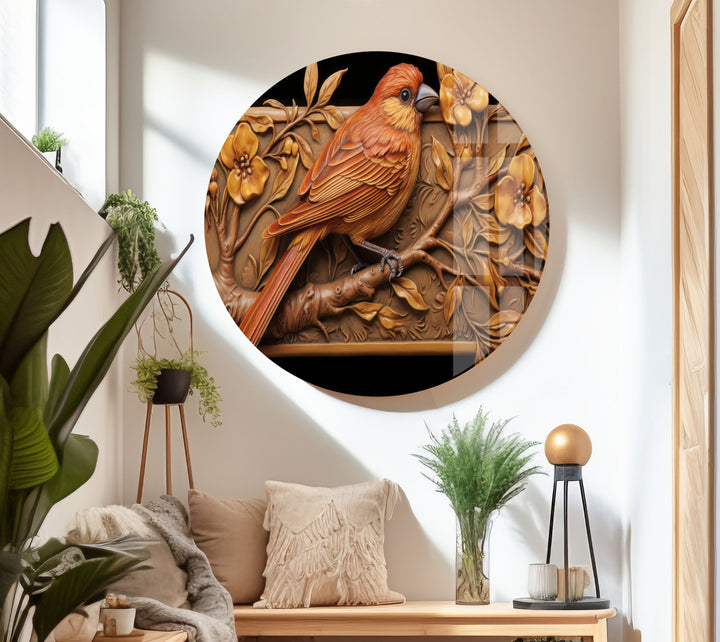 Goldfinch & Flower Glass Wall Art glass pictures for Wall, glass prints wall art
