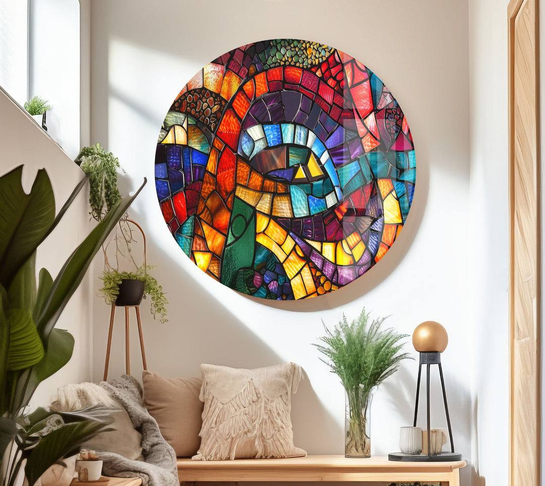 Colored Stained Designed Glass Wall Art custom glass pictures, glass art prints
