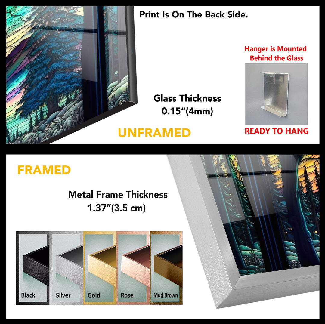 Forest Stained Tempered Glass Wall Art - MyPhotoStation