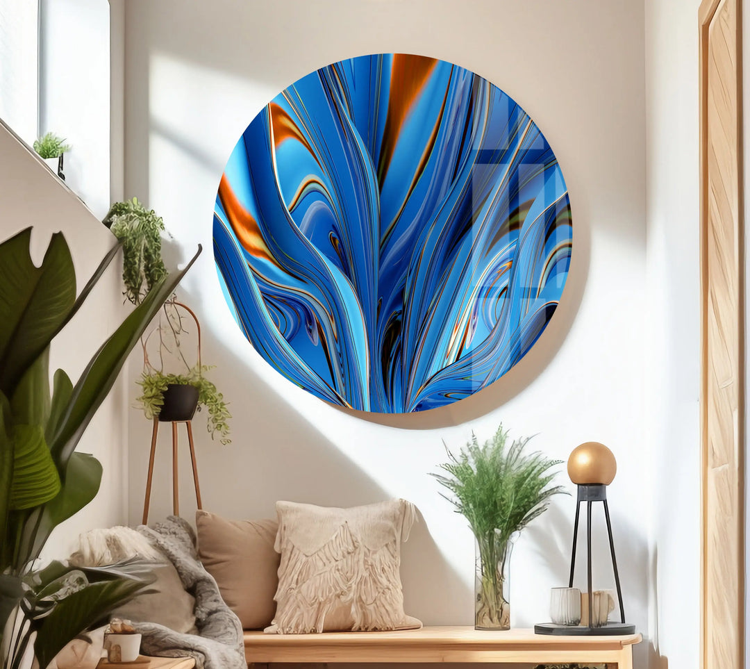 Blue Fractal Unique Abstract Art Paintings for Walls