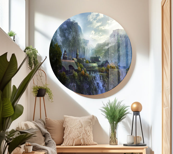 Lord Of The Rings Landscape Glass Wall Art photo print on glass, prints on glass wall art