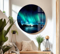 Northern Lights Aurora Borealis Tempered Glass Wall Art