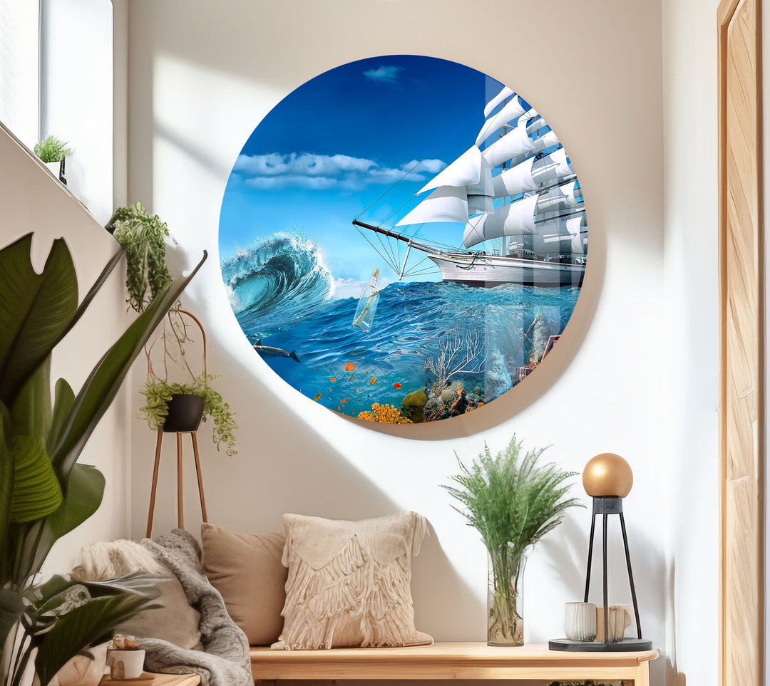 Bottom of The Sea Glass Wall Art custom glass photo prints, large glass prints