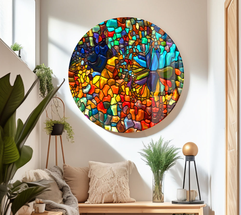 Colorful Mosaic Tempered Glass Wall Art - MyPhotoStation