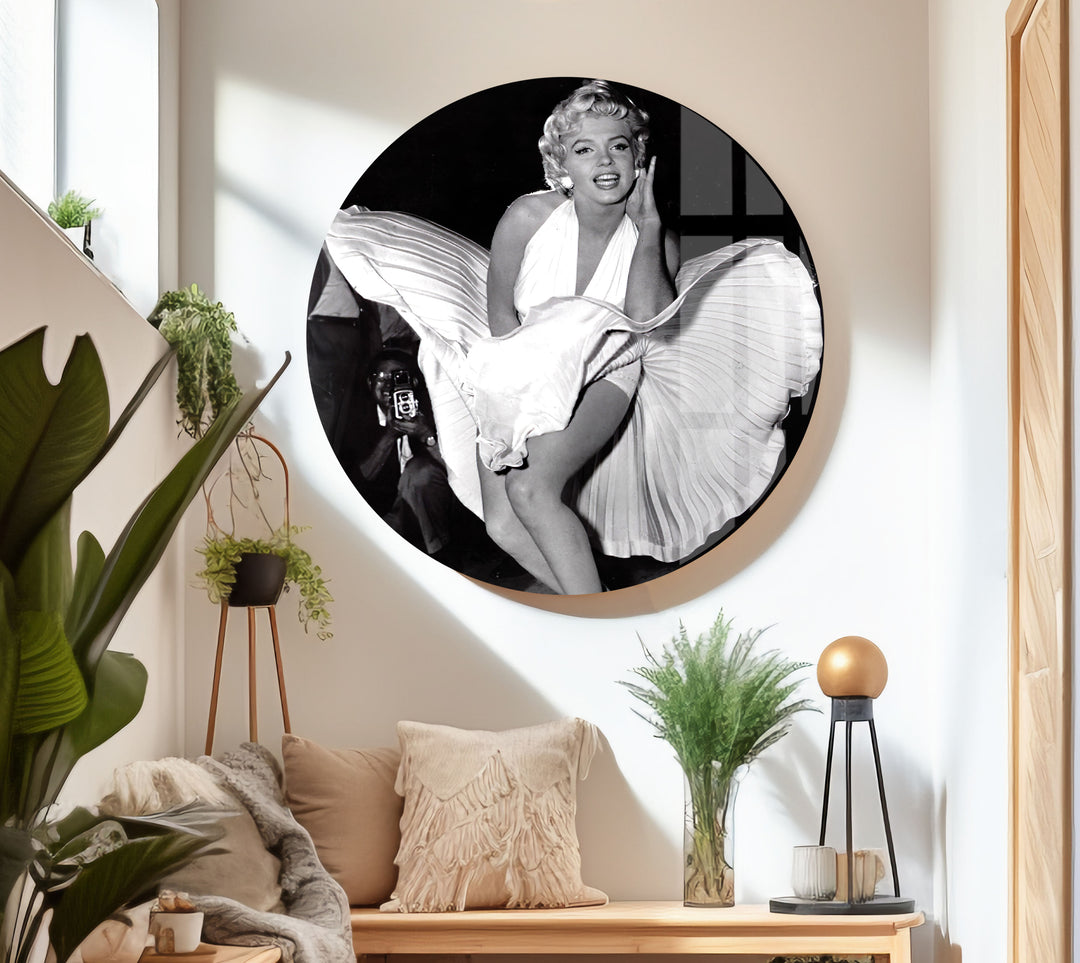 Marilyn Monroe Portre Glass Wall Art stained glass wall art, stained glass wall decor
