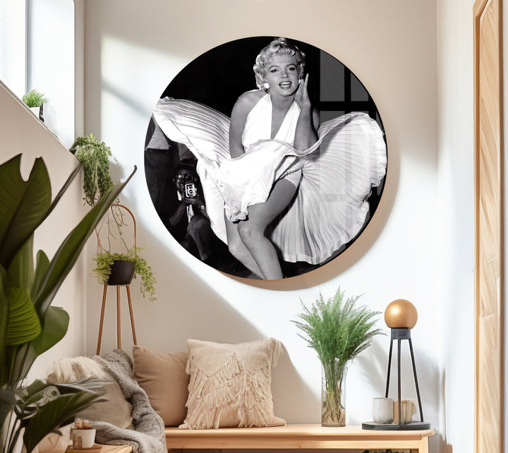 Marilyn Monroe Portre Glass Wall Art stained glass wall art, stained glass wall decor
