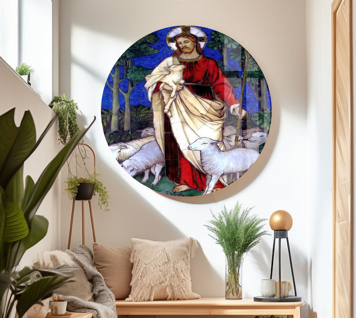 Christian Jesus Cross Tempered Glass Wall Art - MyPhotoStation