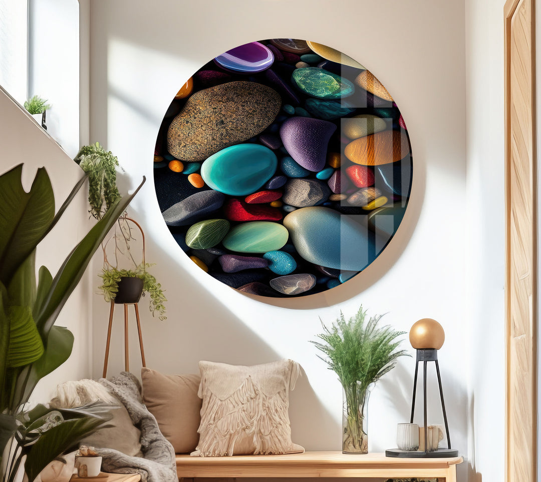 Sea Stones Cool Glass Art & Print on Glass