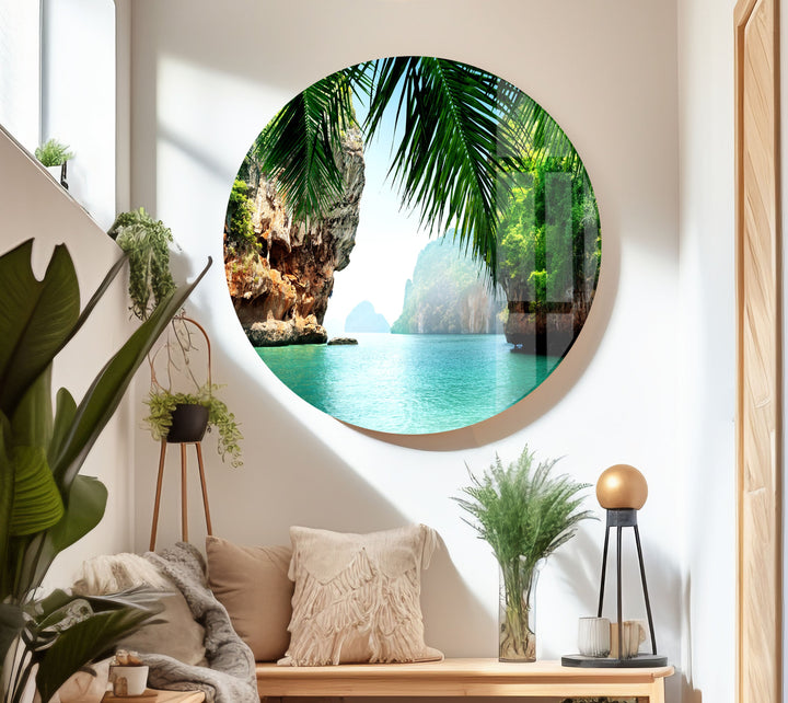 Thai island Ko Phi Phi Lee Glass Wall Art