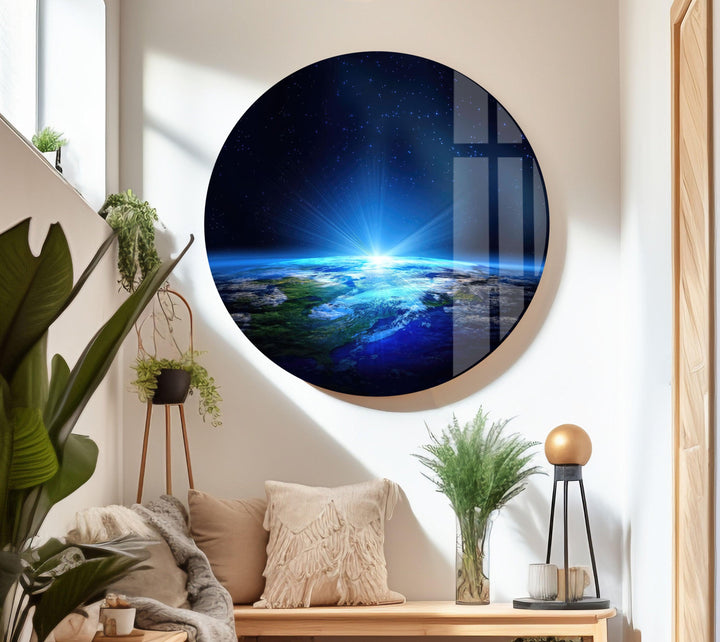 Planet Earth Glass Wall Art, glass photo prints, glass picture prints