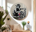 Banksy Tempered Glass Wall Art - MyPhotoStation - Artdesigna Glass Printing Wall Arts - Banksy Art Prints