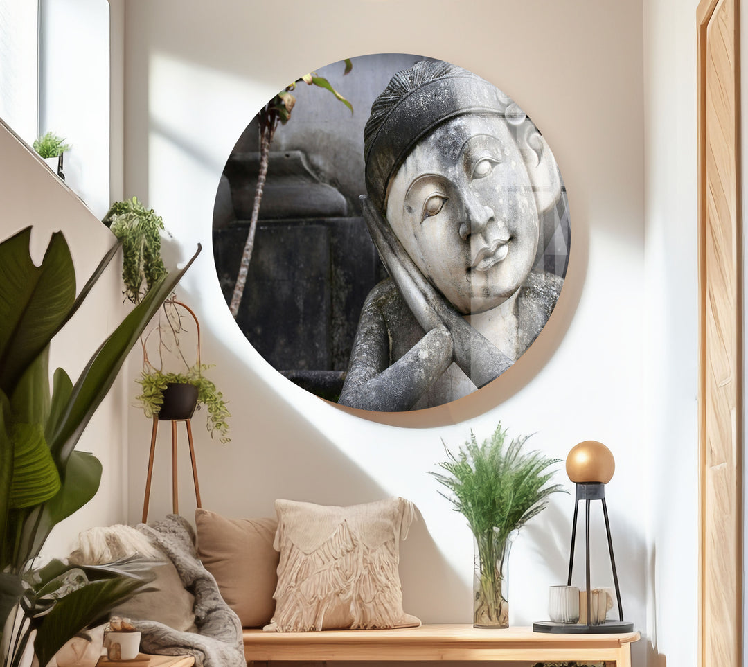 Hindu Statue Tempered Glass Wall Art - MyPhotoStation